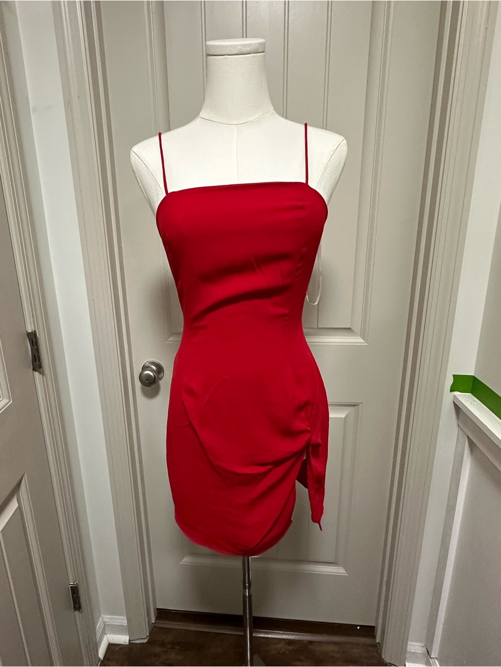 superdown Red Spaghetti‑Strap Mini Dress
